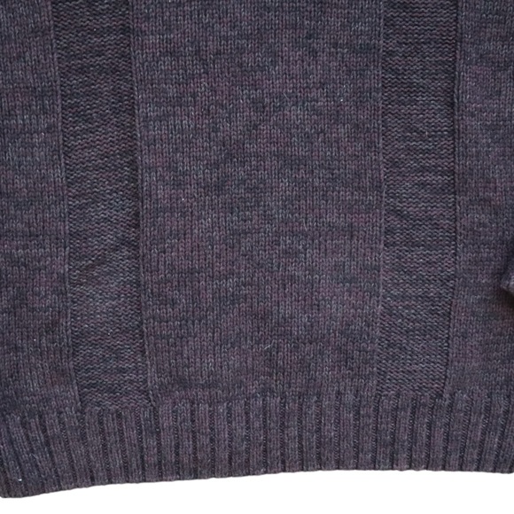 Trash Nouveau Shawl Neck Sweater L Men’s Cable Heavy Knit Pullover Cotton Blend - Picture 9 of 9